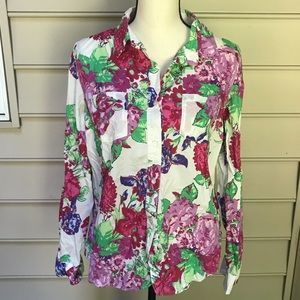Tommy Hilfiger Floral Cotton Button Down